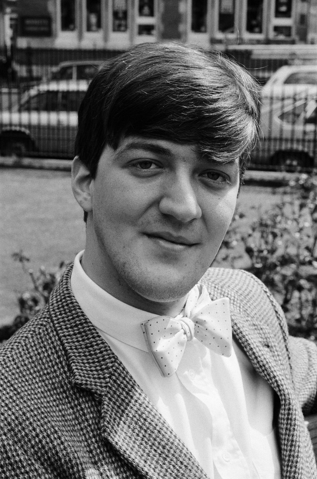  Pictured, Stephen Fry. 25th April 1983.