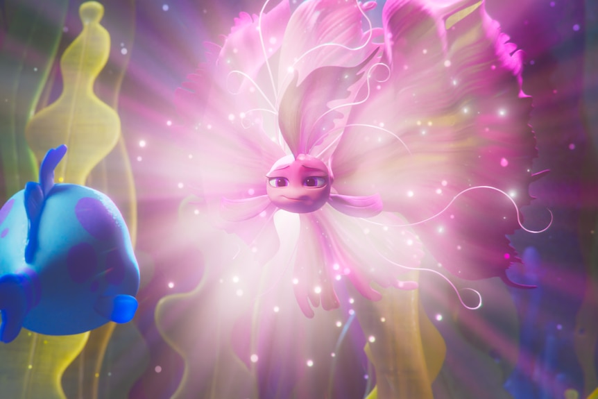 A pink mythical-looking fish