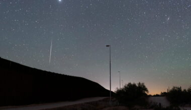 Geminids meteor shower lights up the sky near Lukeville