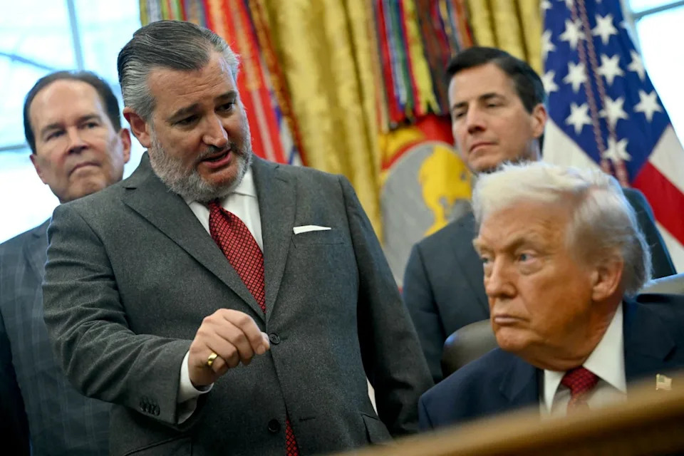 Senator Ted Cruz has condemned what he describes as an escalation of anti-Jewish sentiment, singling out a group of young conservatives and Tucker Carlson (AFP via Getty Images)