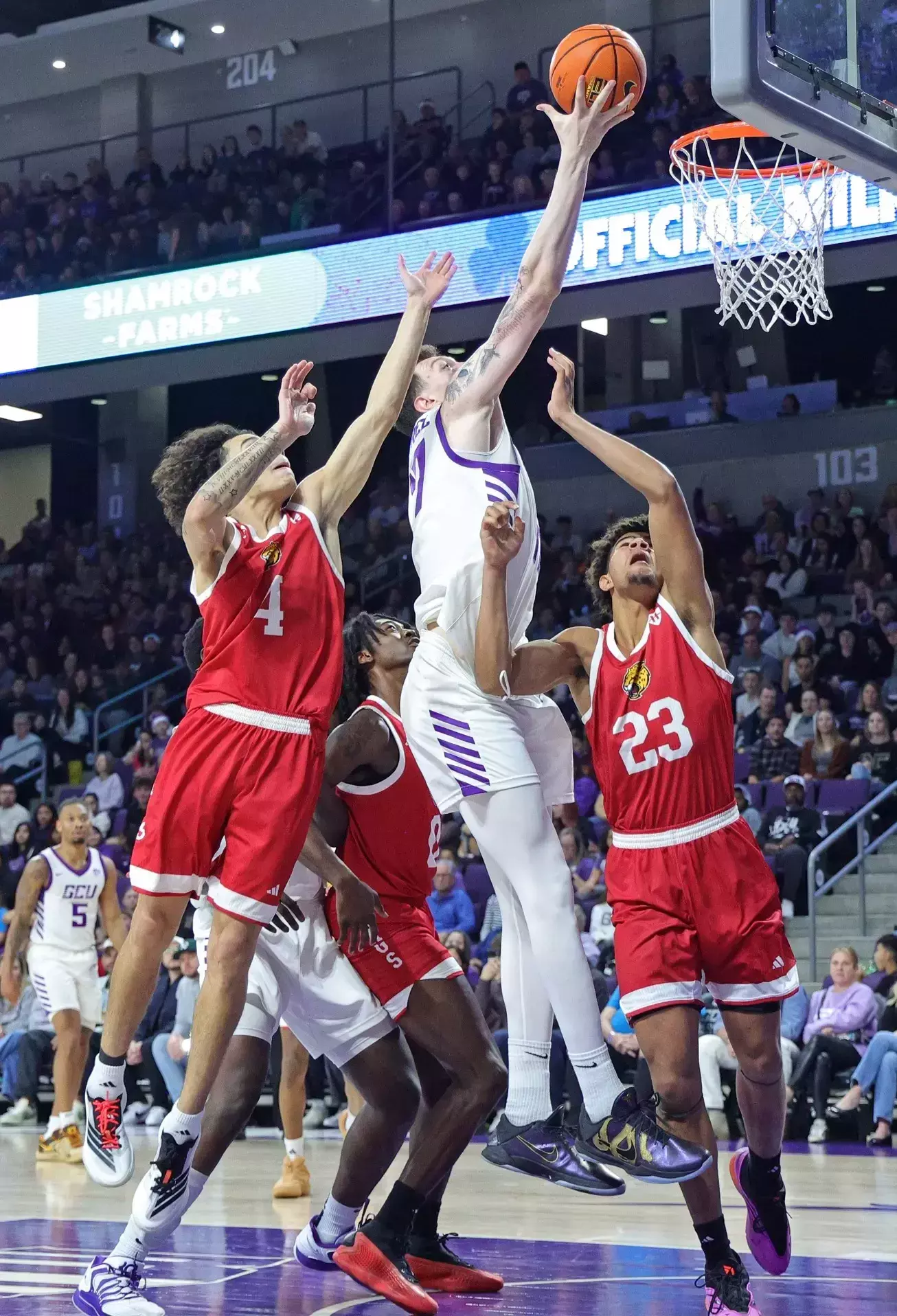 Phoenix, AZ  Dec. 22, 2025:   The Lopes win 91-78 over IU Indy at Global Credit Union Arena.  David Kadlubowski/GCU 