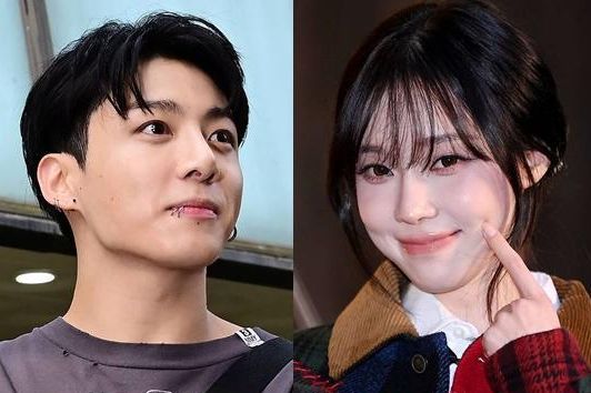 BTS' Jungkook, left, and aespa's Winter are seen in this composite photo. Courtesy of BigHit Music, SM Entertainment