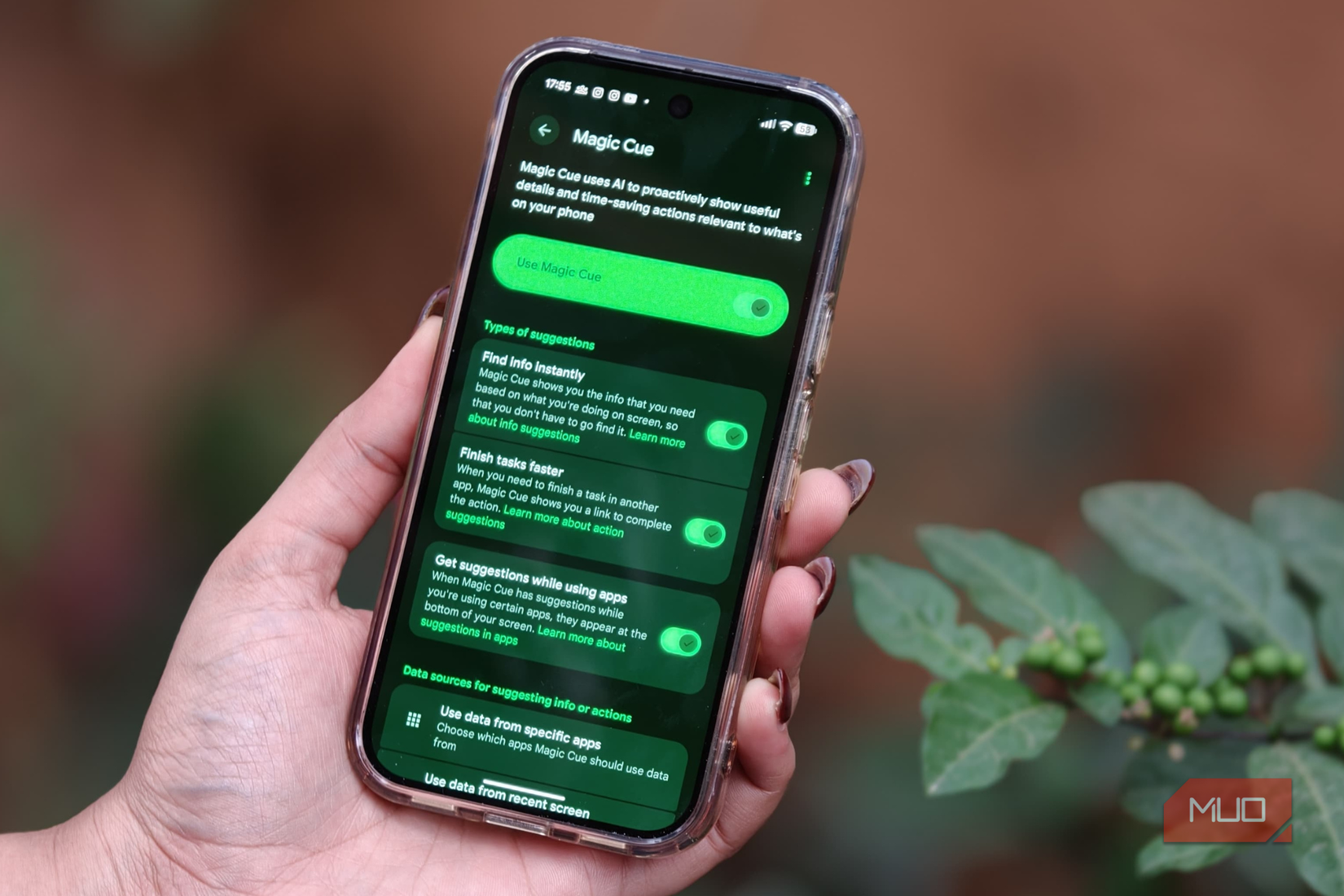 Magic cue on the Google Pixel 10 Pro