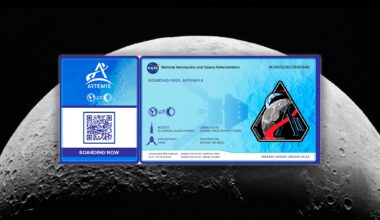NASA moon mission digital boarding pass image