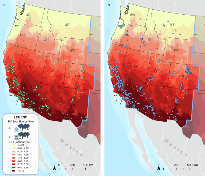 Quantifying land-use metrics for solar photovoltaic projects in the western United States