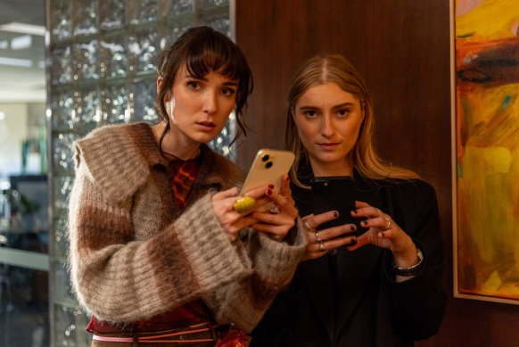 Jenna Owen (left) and Vic Zerbst as PR crisis managers in Optics.