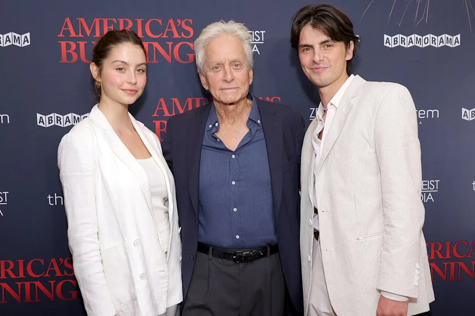 Michael Loccisano/Getty Carys Zeta Douglas, Michael Douglas, and Dylan Michael Douglas