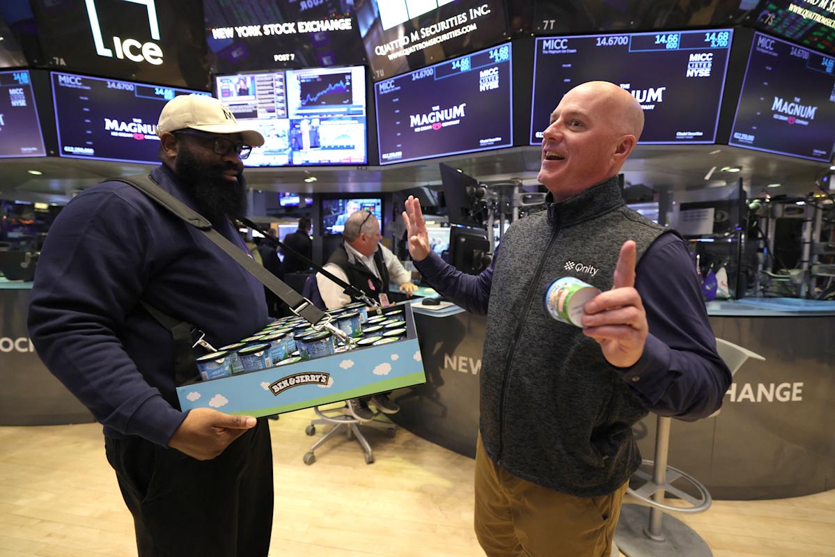 Stock market today: Dow, S&P 500 slip, Nasdaq snaps three-day losing streak as Tesla climbs to record - Yahoo Finance