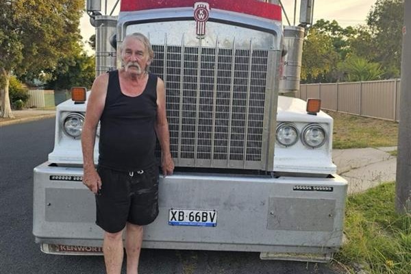 pete kelly next to truck