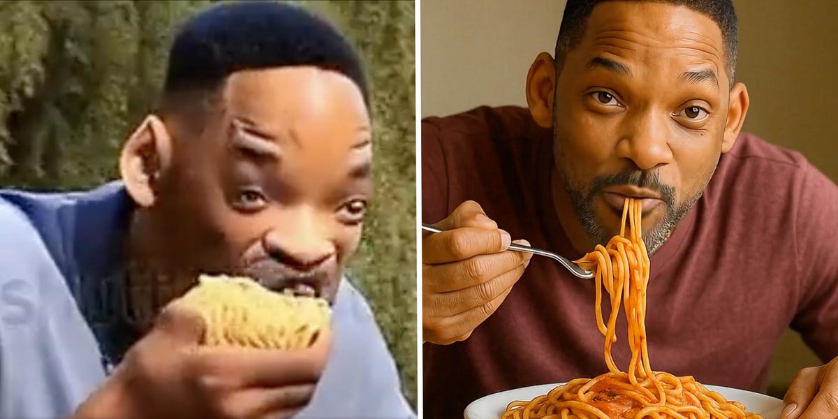 Then Vs. Now: AI Videos of Will Smith Eating Spaghetti Show Just How Advanced the Tech Has Gotten