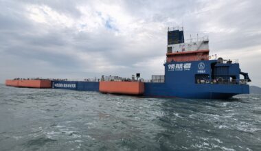 The Ling Hang Zhe rocket net recovery platform Photo: Courtesy of CALT