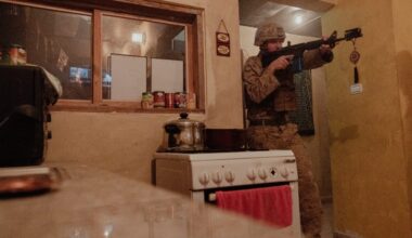 U.S. Marine Corps Lance Cpl. Gage Perry, an assault amphibious vehicle crewman with 2nd Assault Amphibian Battalion, 2nd Marine Division, participates in a Urban Operations Training range during Intrepid Maven 23.2, in Israel, Feb. 26, 2023. Intrepid Maven is a bilateral exercise between USMARCENT and the IDF designed to improve interoperability, strengthen partner-nation relationships in the U.S. Central Command area of operations and improve both individual and bilateral unit readiness. (U.S. Marine Corps photo by Lance Cpl. Emma Gray)