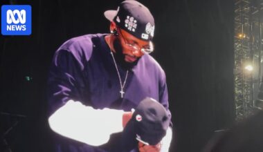 Kendrick Lamar delights young fan with birthday song at Canberra Spilt Milk festival