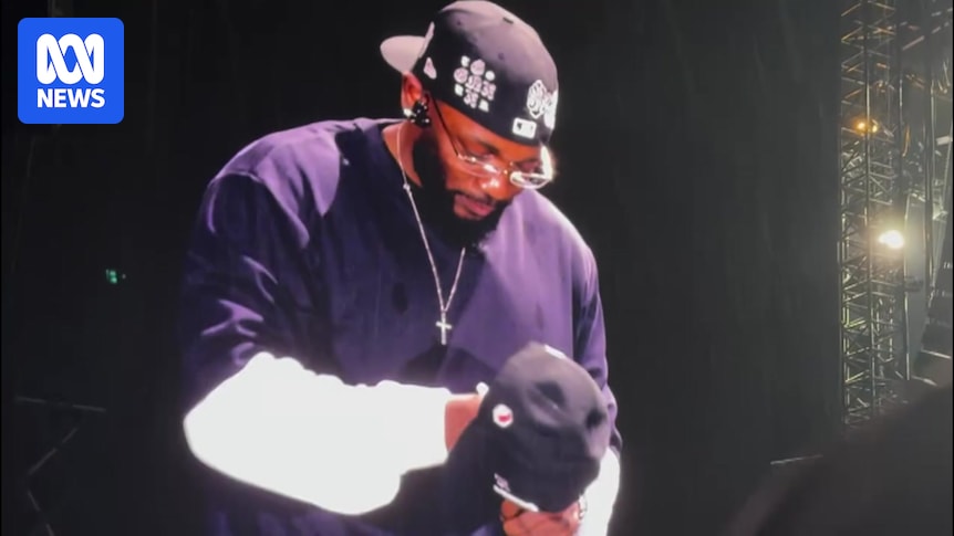 Kendrick Lamar delights young fan with birthday song at Canberra Spilt Milk festival