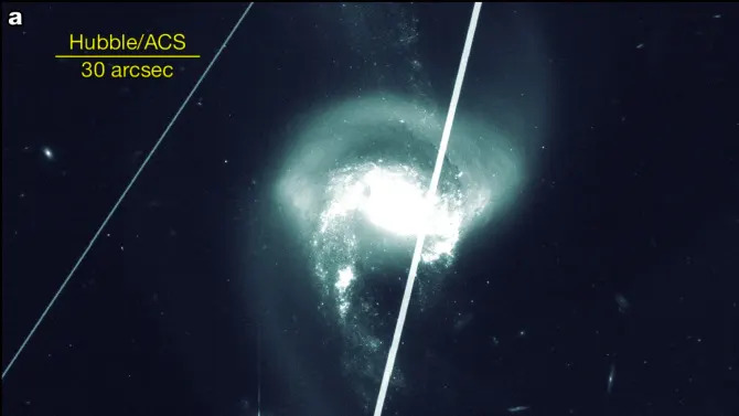 Simulated Hubble telescope image.