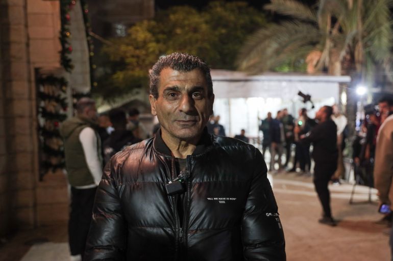 Dmitri Boulos, 58, has been displaced in the church with his family since the start of the war in Gaza 