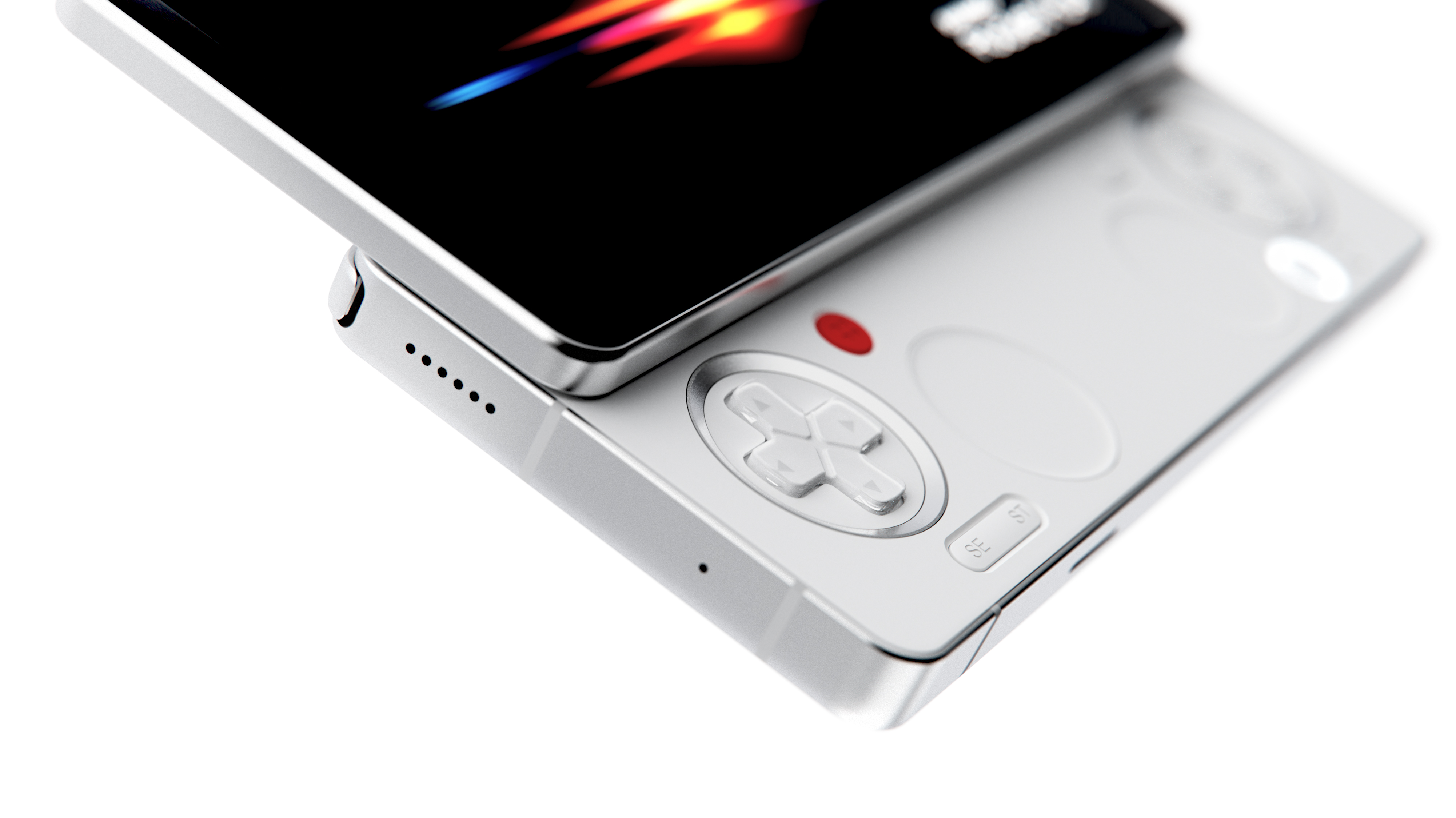 AYANEO Pocket PLAY angled view of left side of controls