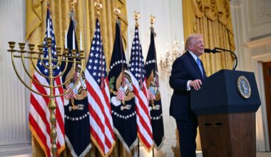 At White House Hanukkah party, Trump laments 'Jewish lobby' no longer most powerful