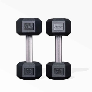 REP Fitness Rubber Hex Dumbbells