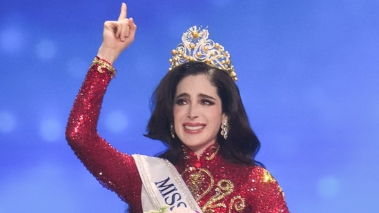 Miss Mexico Fatima Bosch after winning the 2025 Miss Universe pageant in Bangkok, Thailand, on November 21, 2025.(AP)