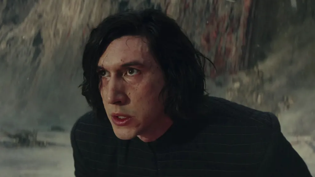 Adam Driver as Kylo Ren in Star Wars The Last Jedi