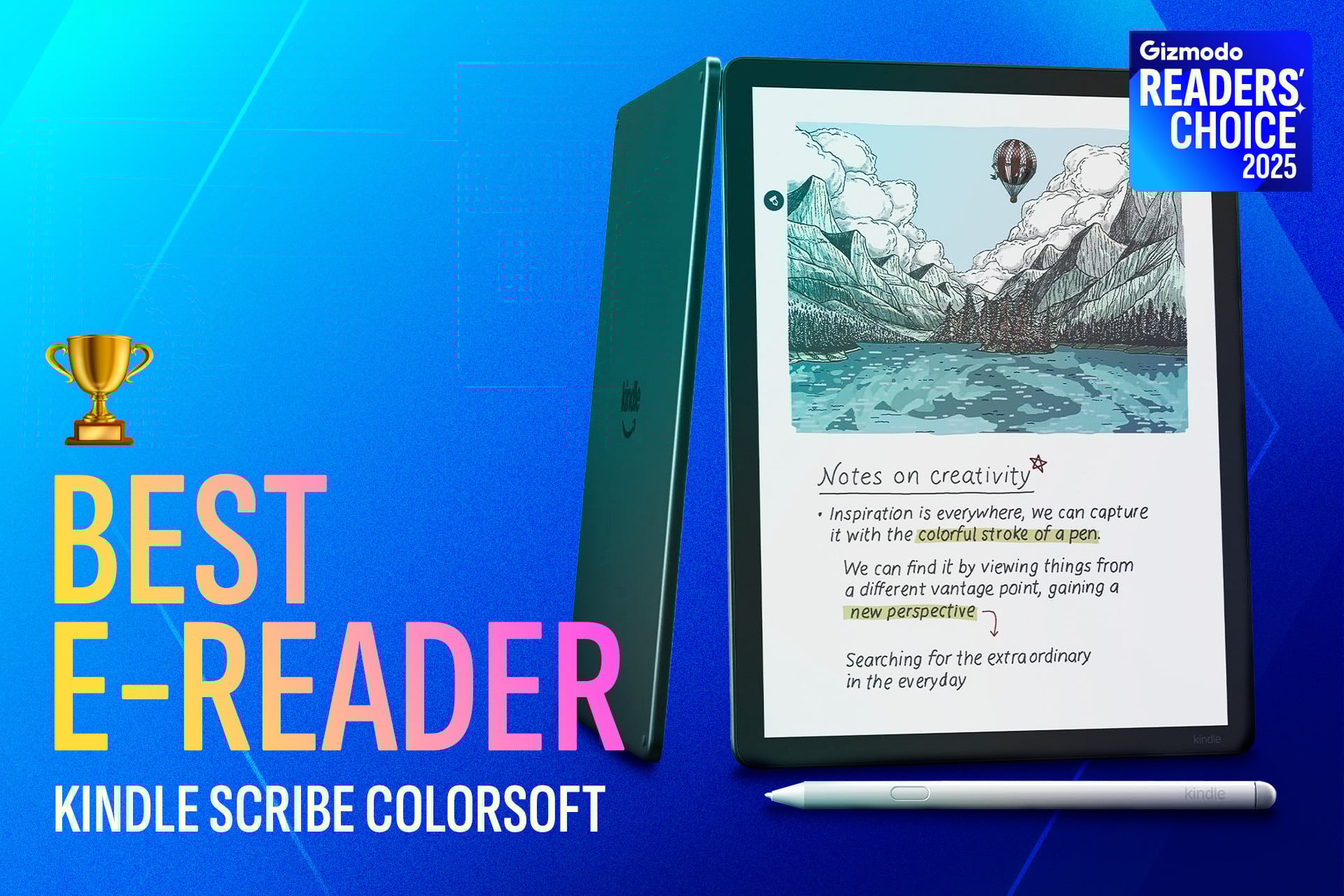An image of the Kindle Scribe Colorsoft.