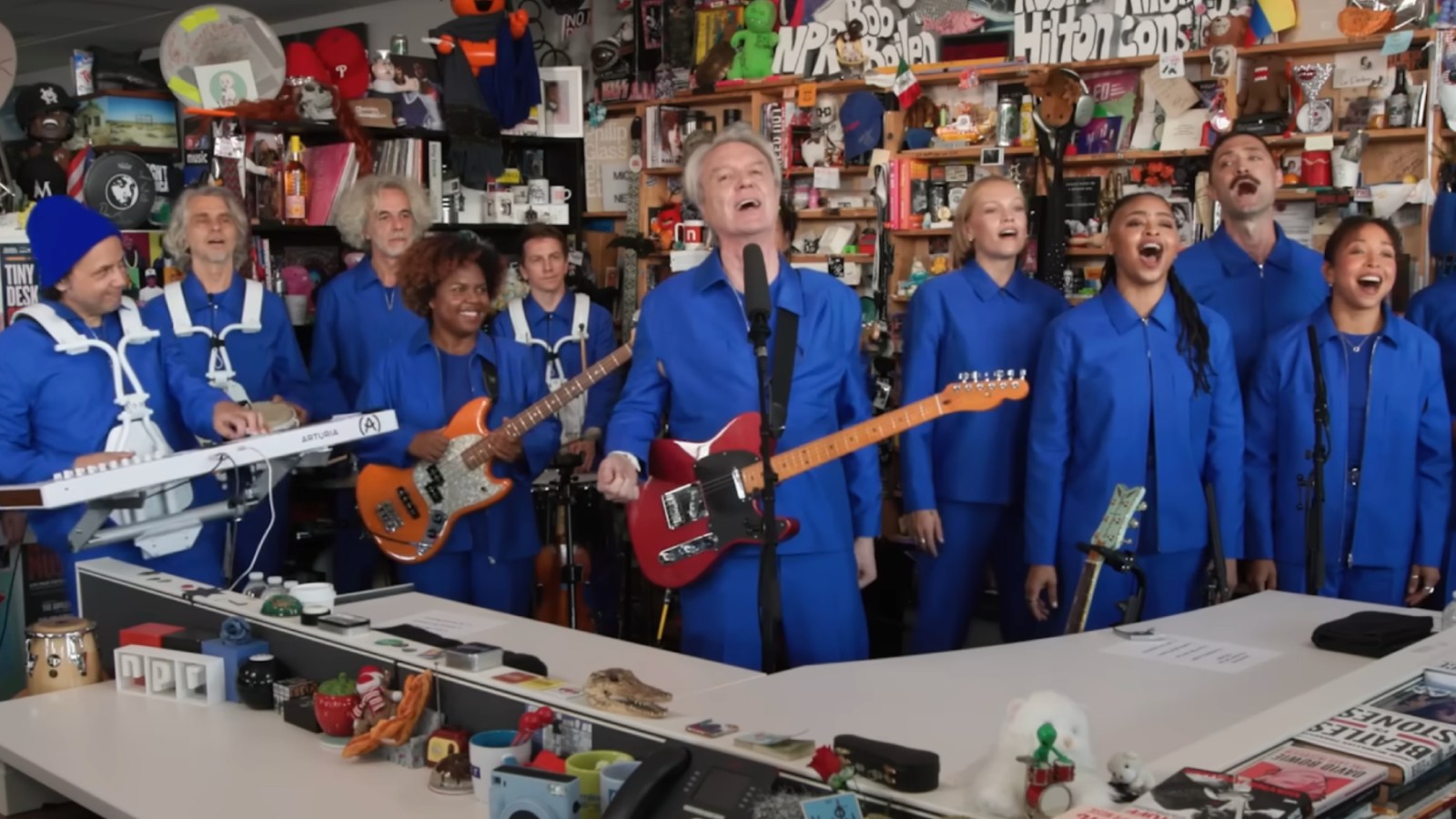 David Byrne Plays Talking Heads Classics on NPR 'Tiny Desk' Concert
