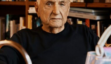 Frank Gehry photographed for WWD in Los Angeles CA in November, 2023