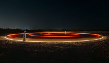 shaikha al mazrou creates light art from crystallized seawater at manar abu dhabi