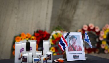 'One of ours': Officials bid farewell to Sudthisak Rinthalak as his body flown home