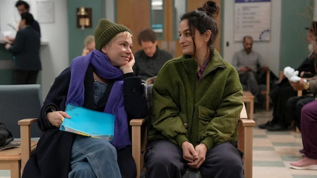 Michelle Williams and Jenny Slate in "Dying for Sex" (FX)