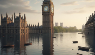 What a 6-metre sea-level rise would do to London's most iconic landmarks, as imagined by AI
