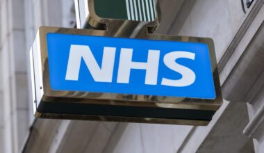 Sign for the NHS National Health Service outside a pharmacy on 24th August 2022 in London, United Kingdom.