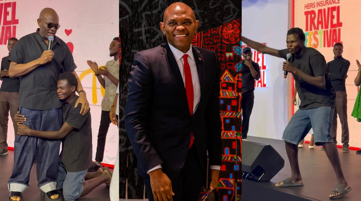 Homeless man gifted millions after sneaking in to perform during Tony Elumelu’s event