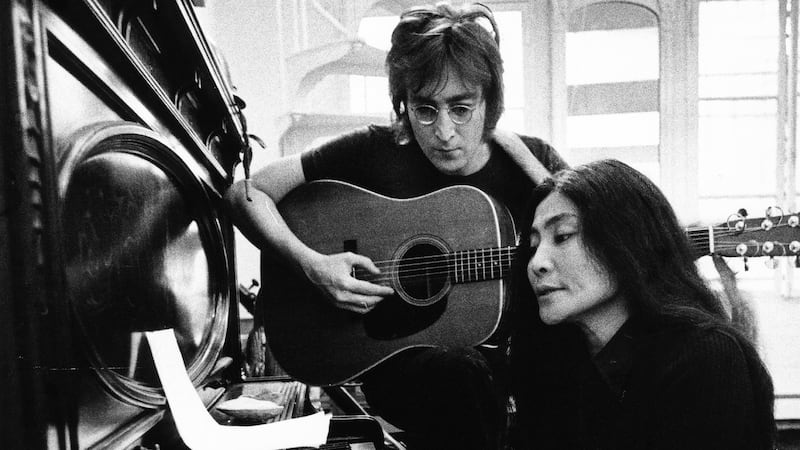 Johm lennon and Yoko Ono in New York during the 1970s.