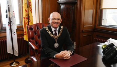 Lord Provost at desk