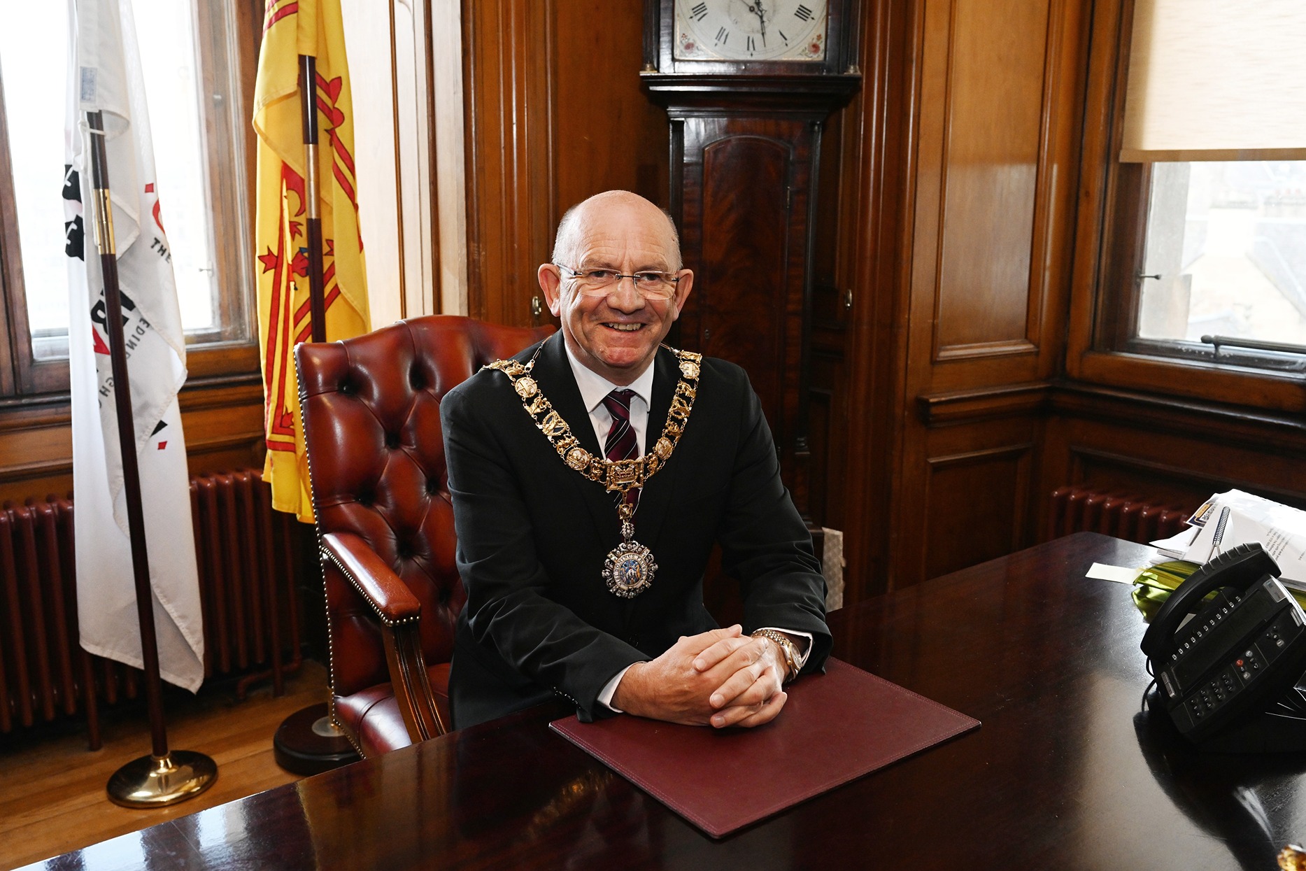 Lord Provost at desk