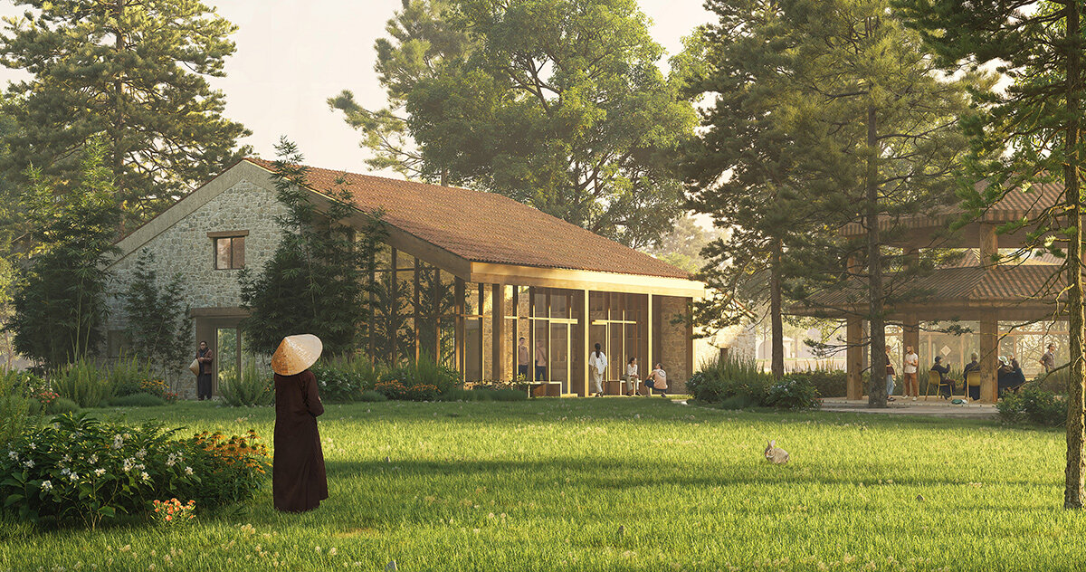 MVRDV unveils plans for plum village buddhist monastery in france