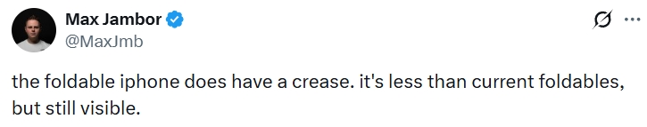 Max Jambor on iPhone Fold crease