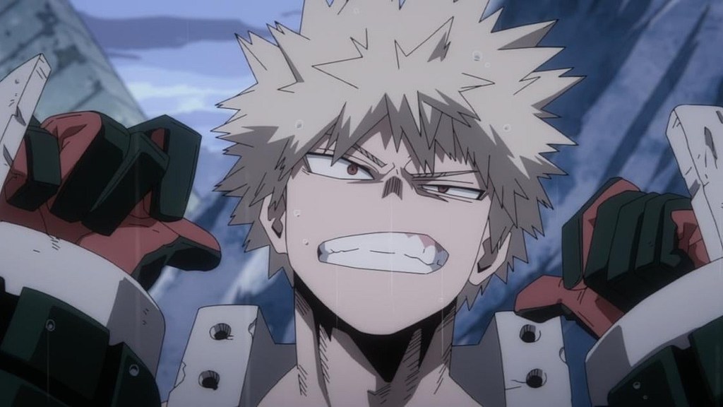Bakugo pointing at himself in My Hero Academia Season 6