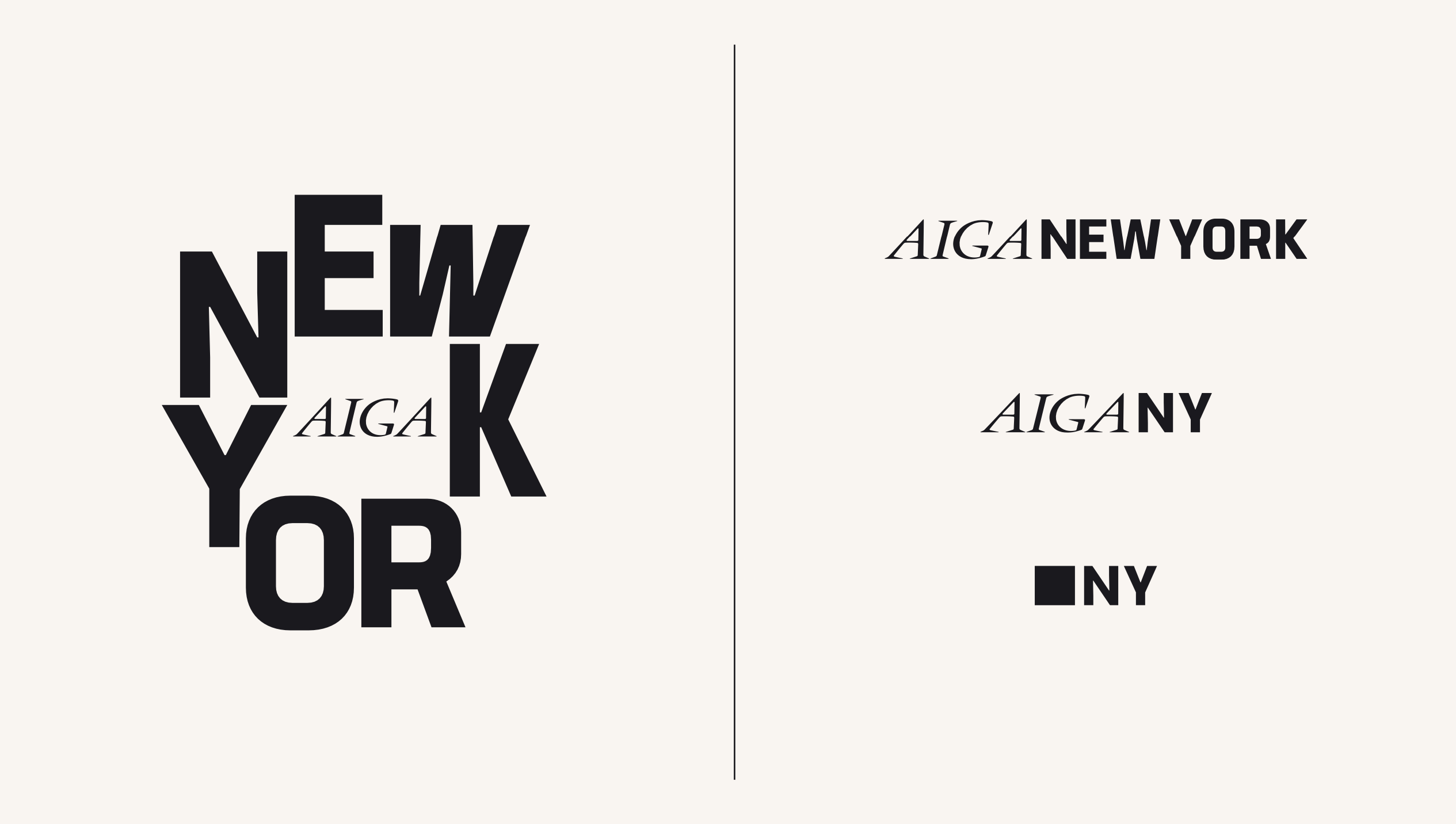 AIGA NY logo and branding
