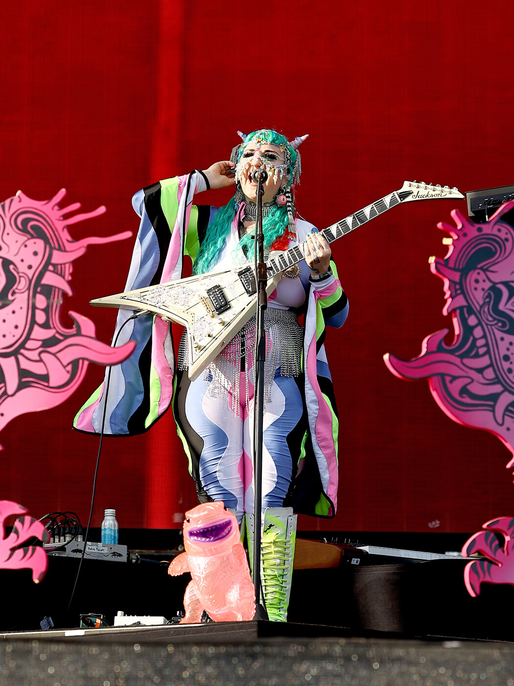 Nai Palm of Hiatus Kaiyote performing at Coachella in 2023, photo by Arturo Holmes/Getty Images for Coachella