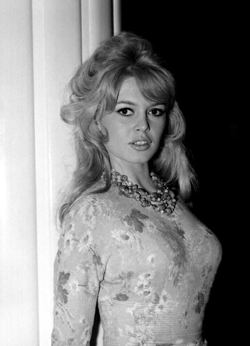 Brigitte Bardot at a London Hotel during a photocall after arriving in from Paris to start location shooting for her movie "Babette Goes to War". Photograph: PA/PA Wire
