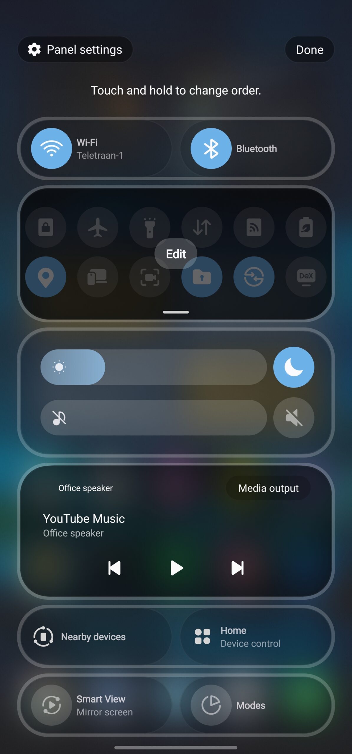 One UI 8 quick settings