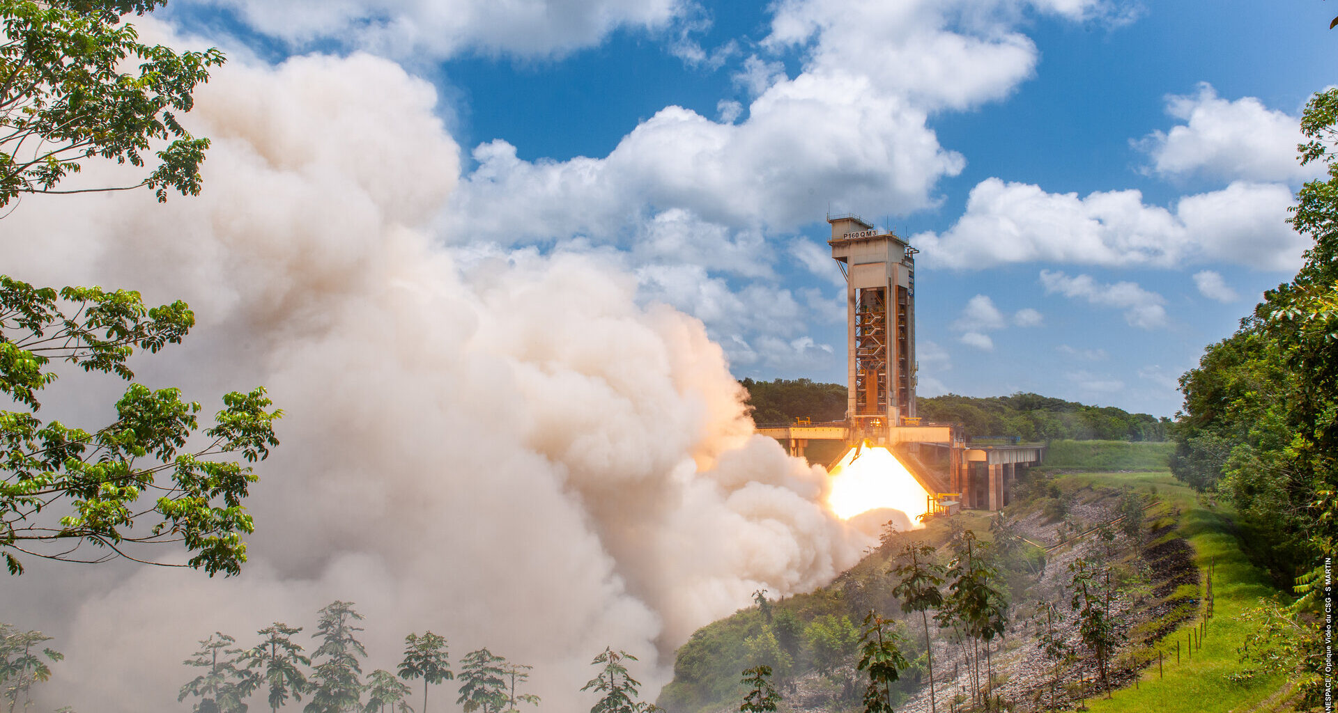 P160C solid-propellant rocket motor QM3 test