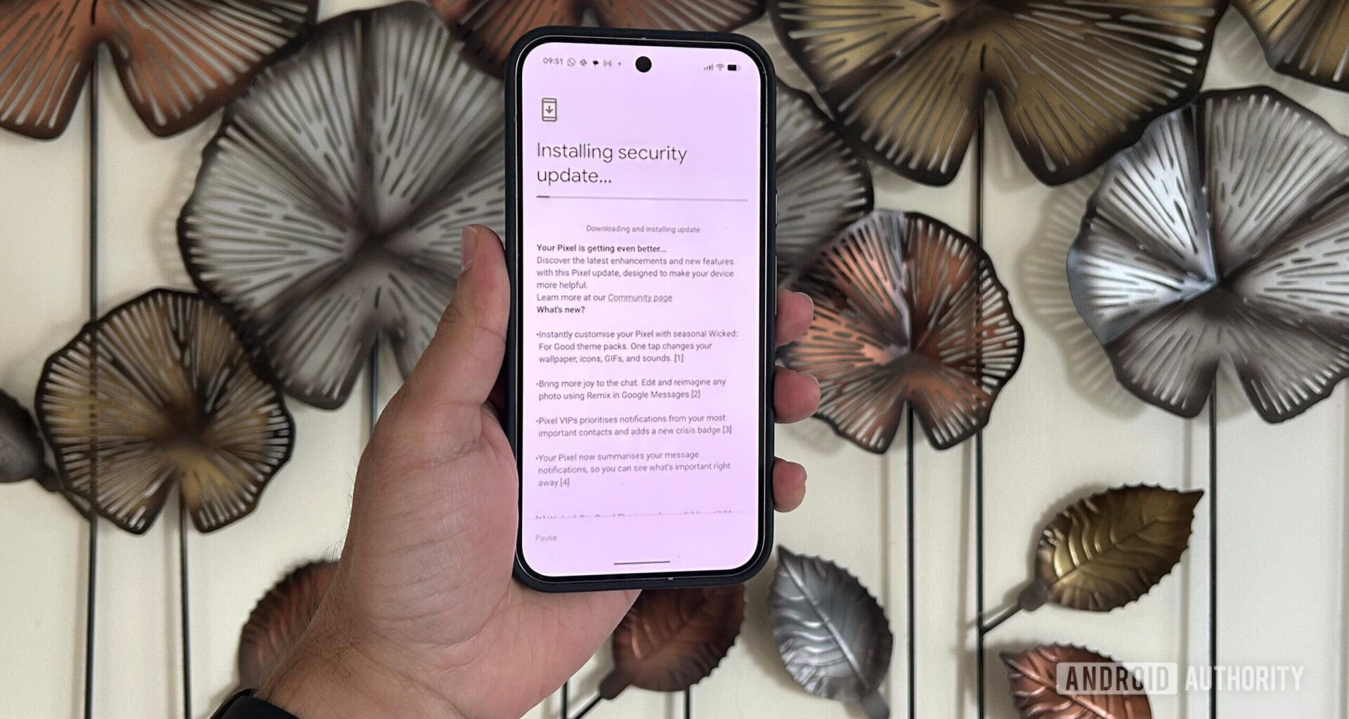 Pixel 10 pro security update screen