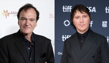 A split image of Quentin Tarantino and Paul Dano