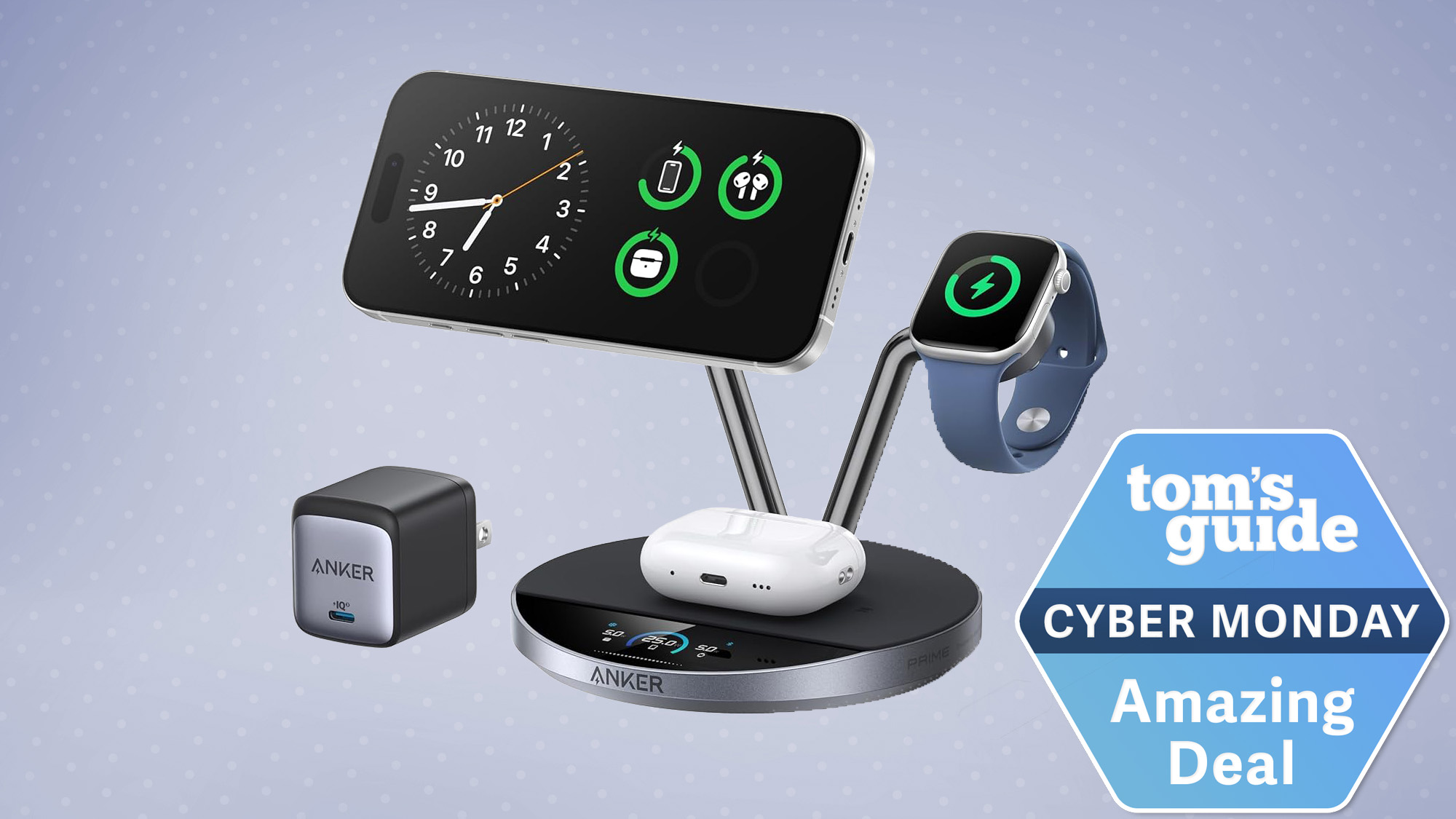 Anker Prime Wireless Charging Station with Tom's Guide Cyber Monday Amazing Deal badge