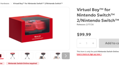 The Switch’s Virtual Boy accessory is available for pre-order.