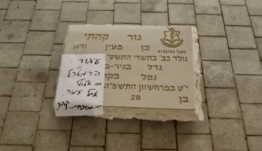 Fallen soldier's family takes military headstone to IDF headquarters in protest